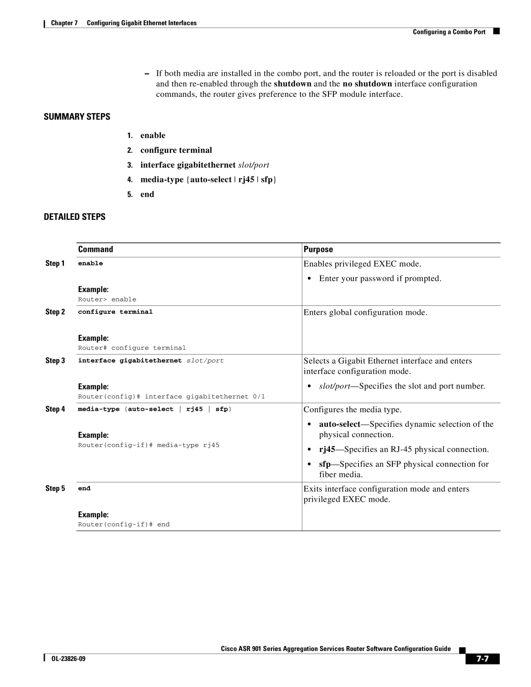 Cisco Systems A9014CFD manual Configures the media type, Auto-select-Specifies dynamic selection, Physical connection 