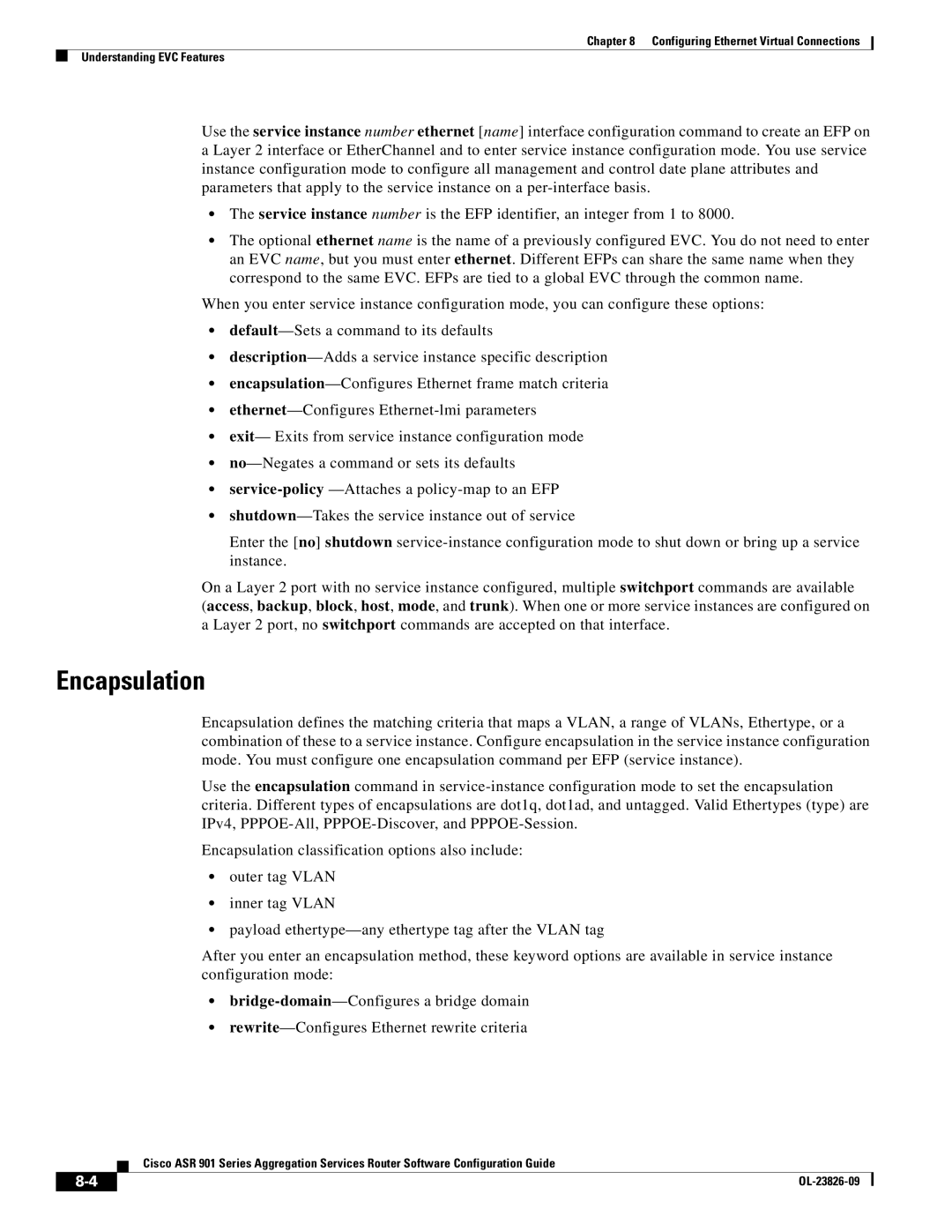 Cisco Systems A9014CFD manual Encapsulation 