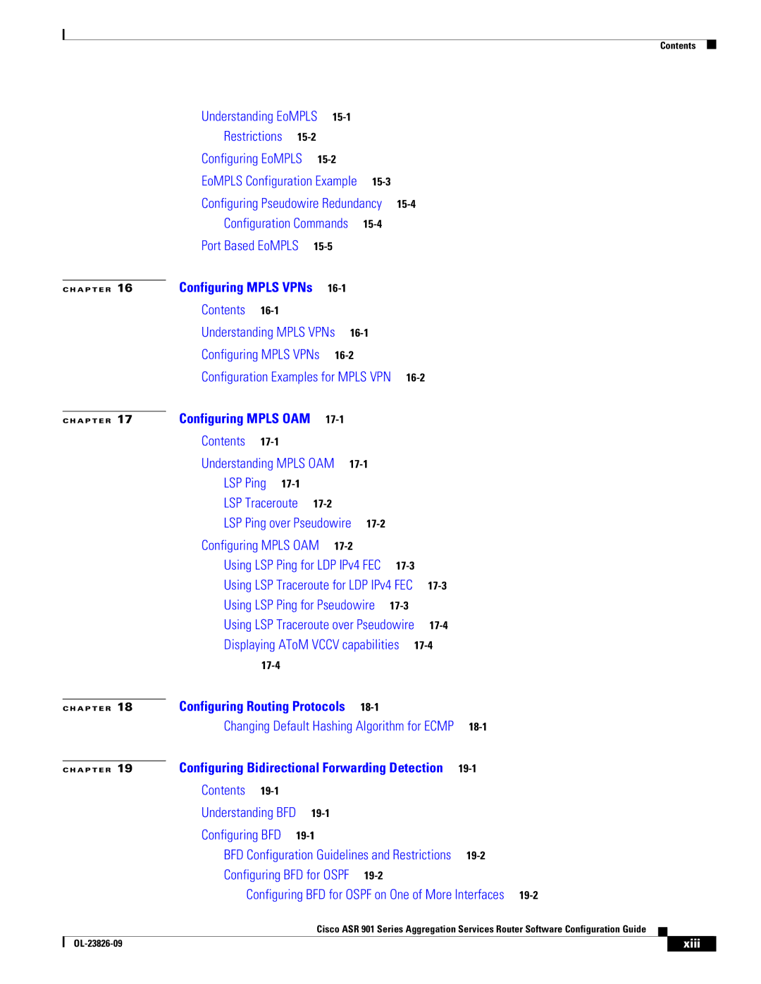 Cisco Systems A9014CFD manual Configuring Mpls VPNs, Xiii 