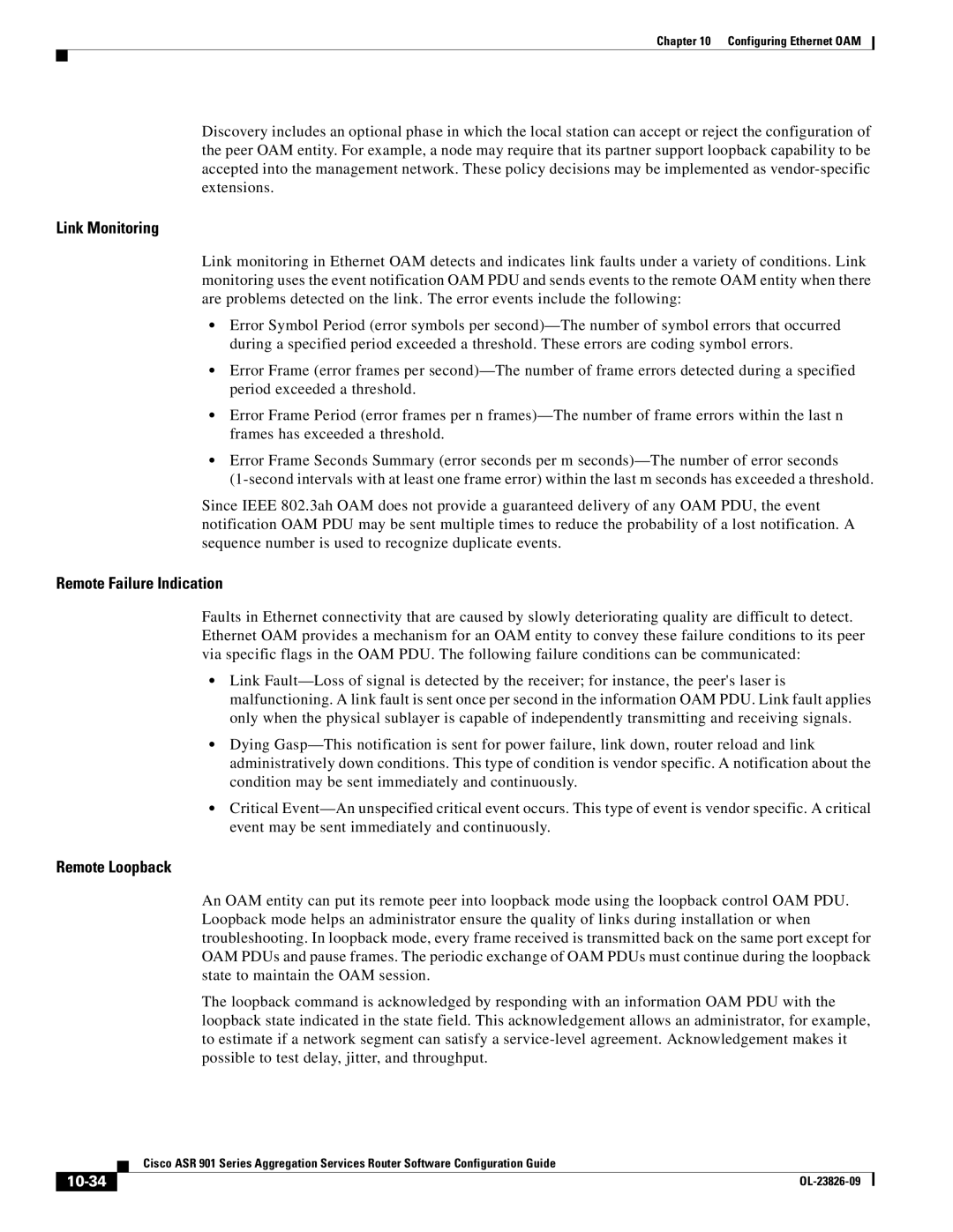 Cisco Systems A9014CFD manual Link Monitoring, 10-34 