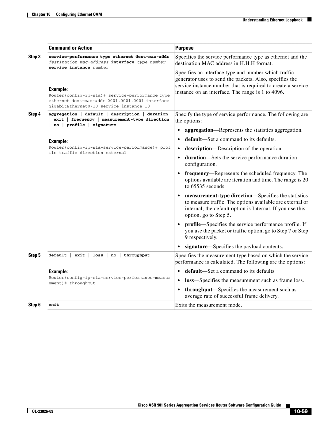 Cisco Systems A9014CFD manual Measurement-type direction -Specifies the statistics, 10-59 