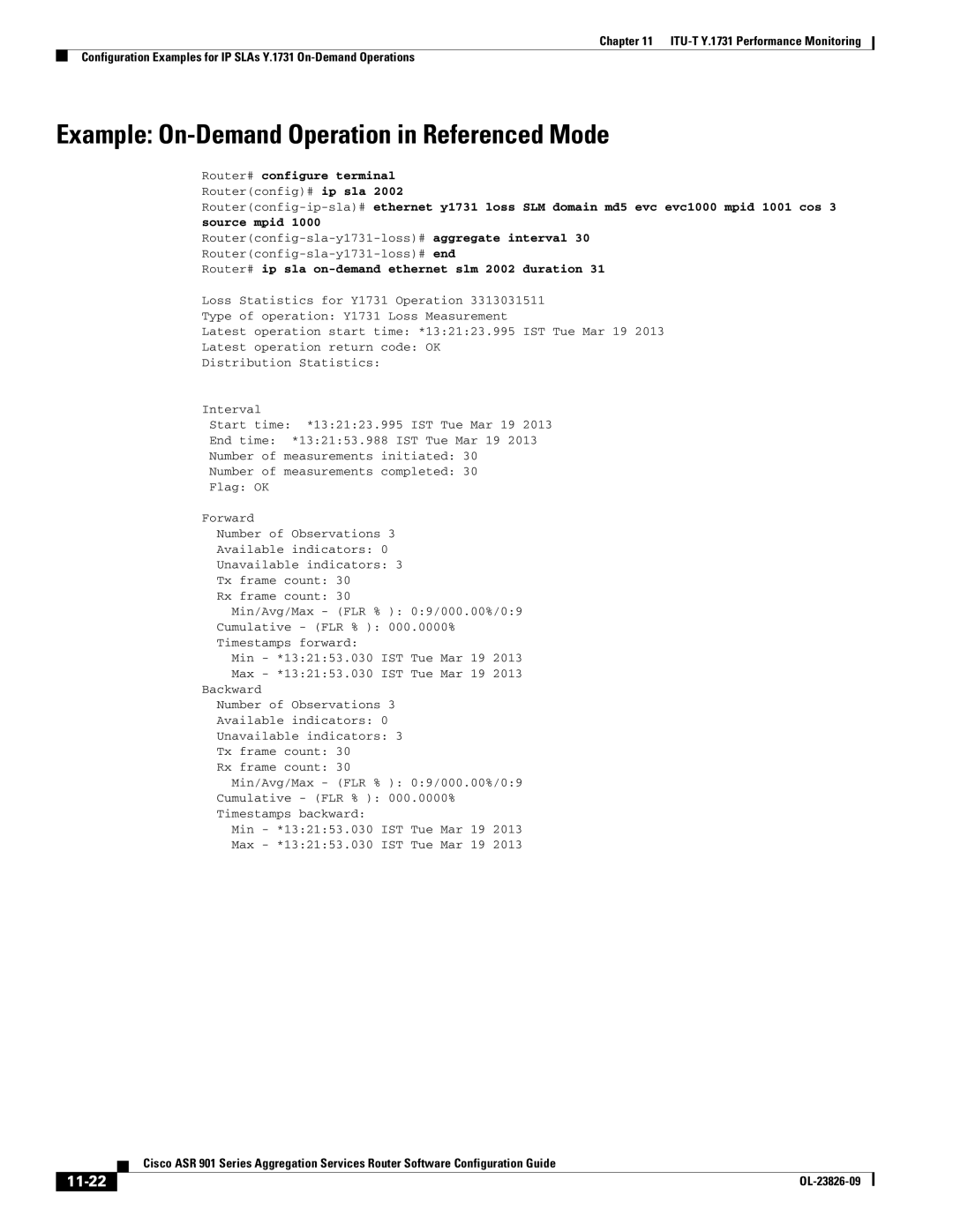 Cisco Systems A9014CFD manual Example On-Demand Operation in Referenced Mode, 11-22 