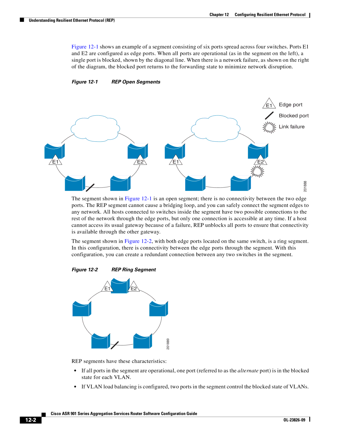 Cisco Systems A9014CFD manual 12-2, REP Open Segments 