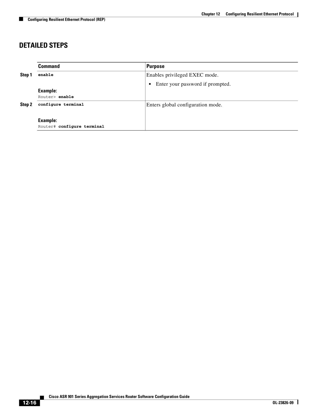 Cisco Systems A9014CFD manual 12-16, Enable 