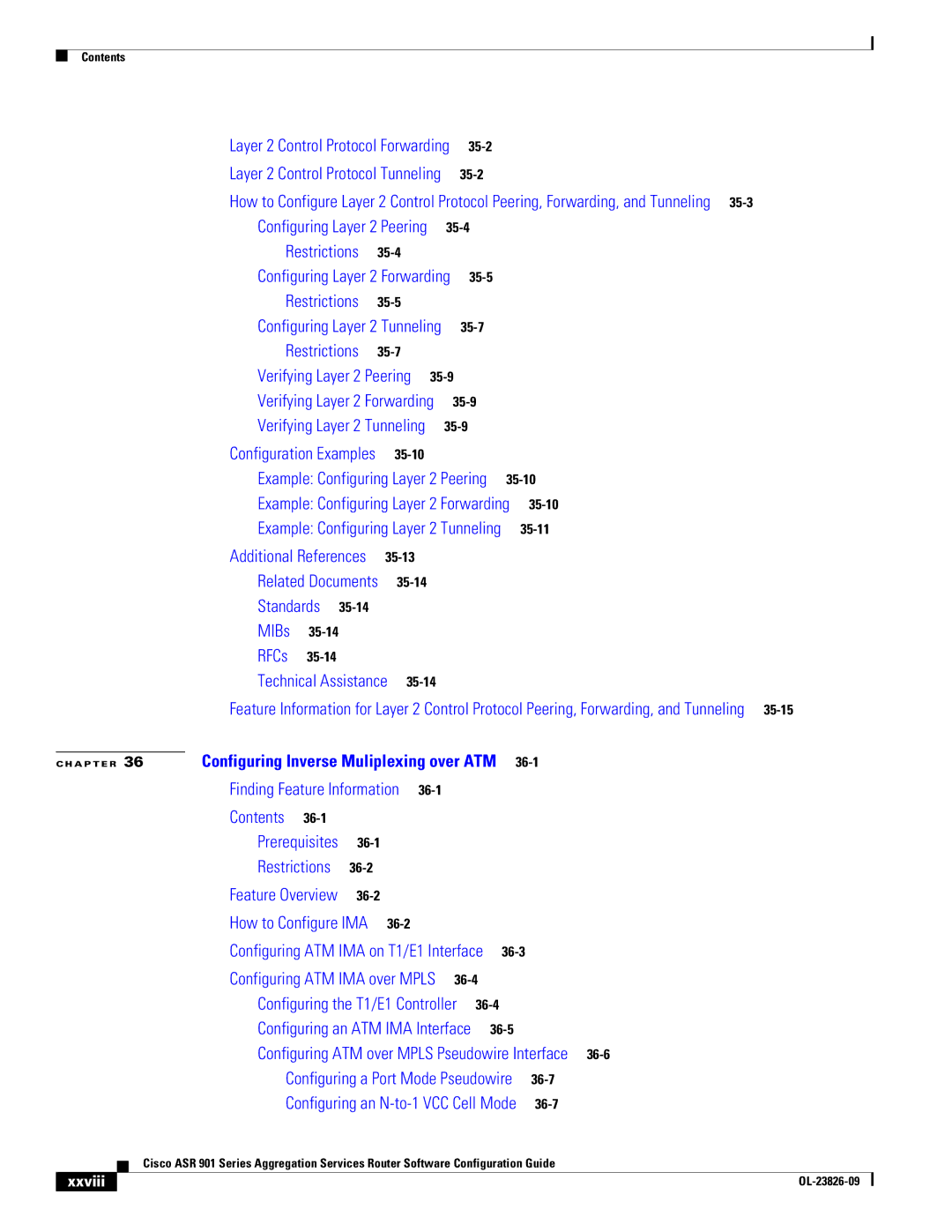 Cisco Systems A9014CFD manual Verifying Layer 2 Tunneling, Xxviii 