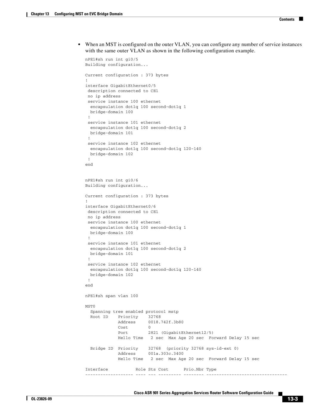 Cisco Systems A9014CFD manual 13-3, MST0 