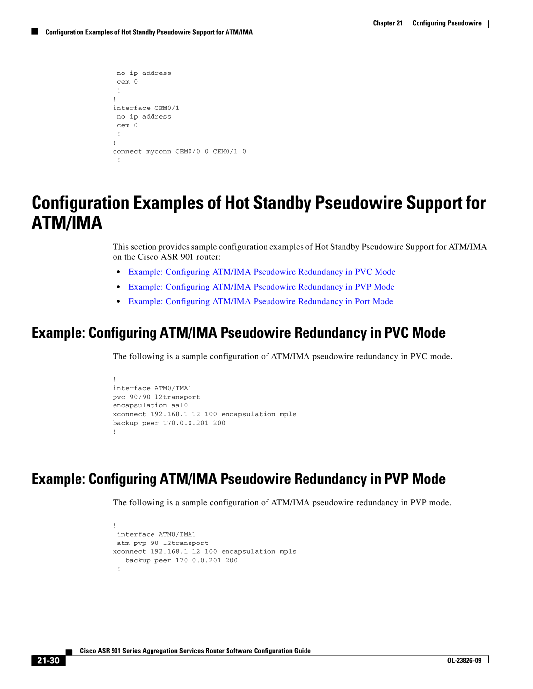 Cisco Systems A9014CFD manual Atm/Ima, 21-30 