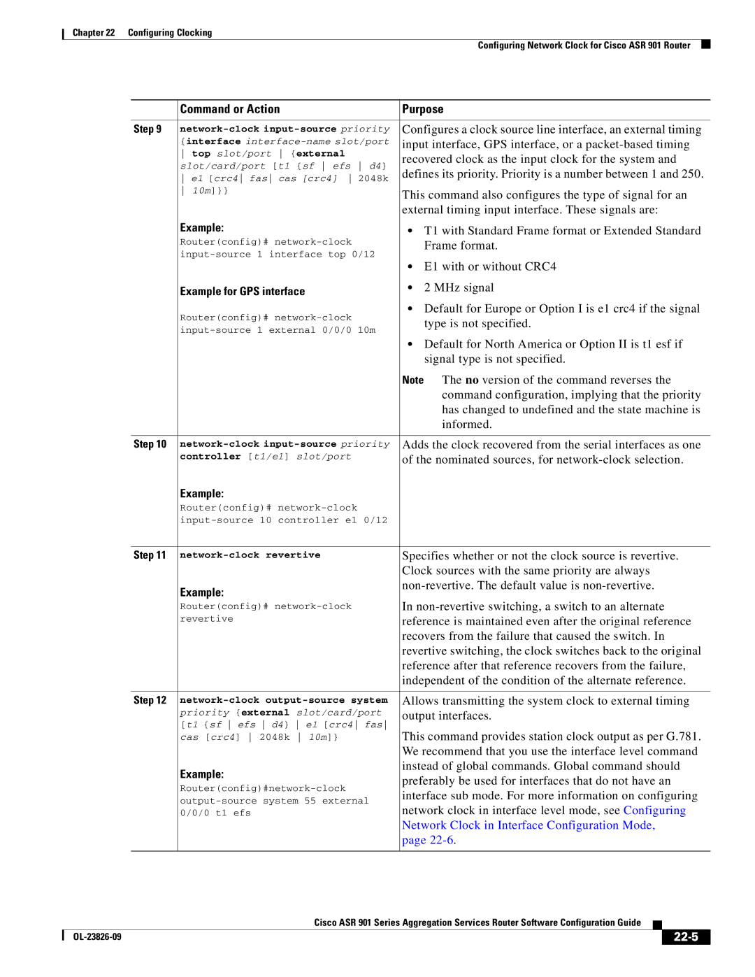 Cisco Systems A9014CFD manual Example for GPS interface, 22-5 