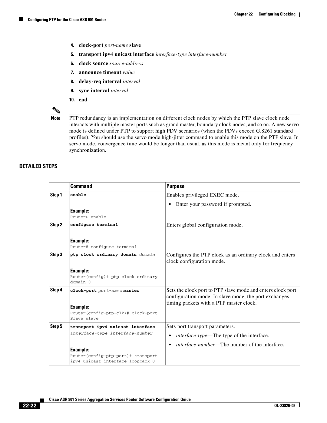 Cisco Systems A9014CFD manual Clock source source-address, 22-22 