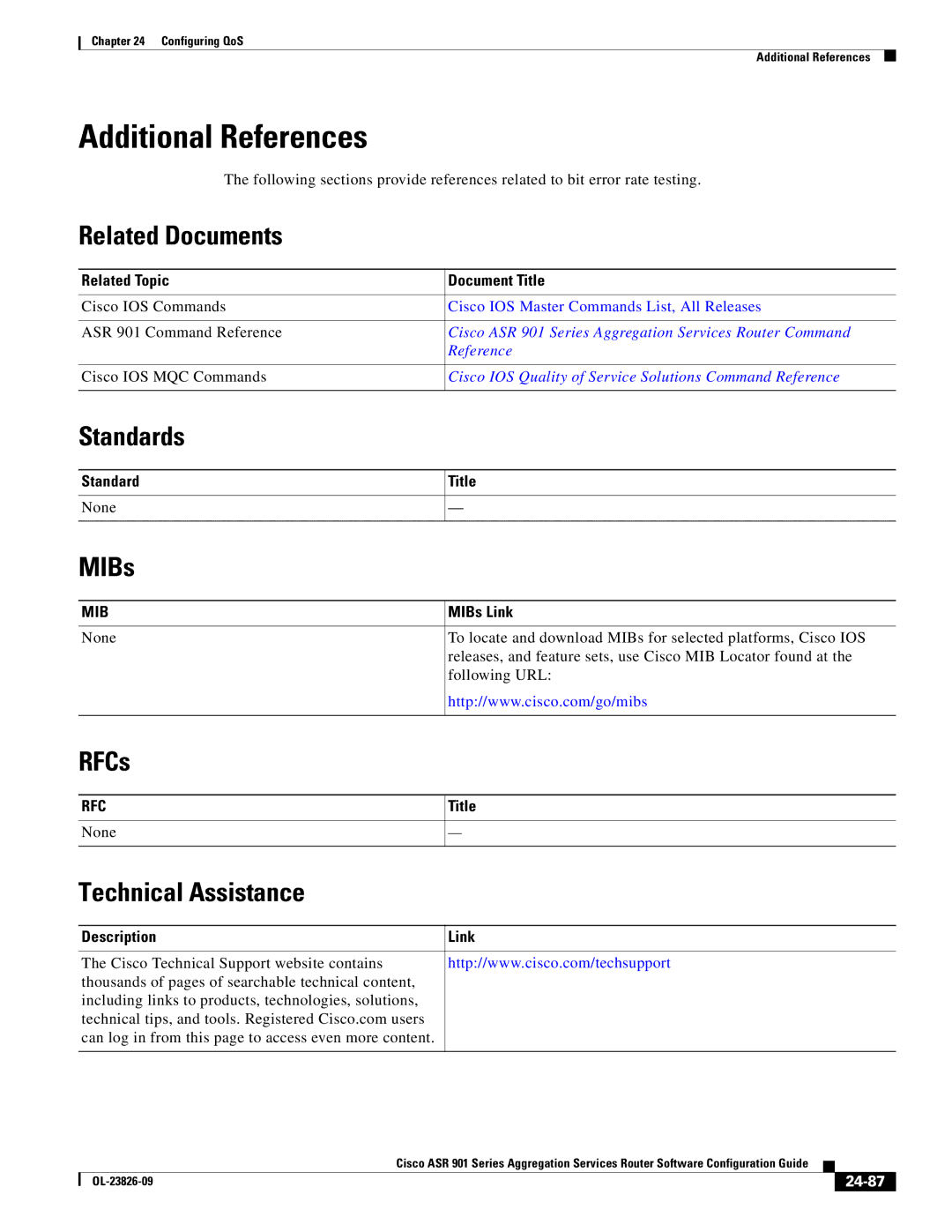 Cisco Systems A9014CFD manual Related Topic Document Title, 24-87 