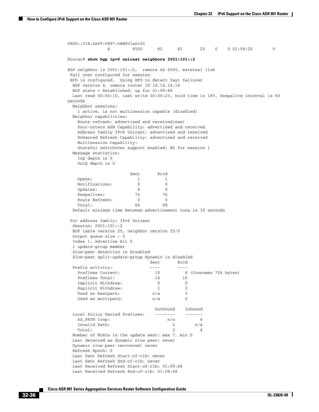 Cisco Systems A9014CFD manual 32-36, Bgp 