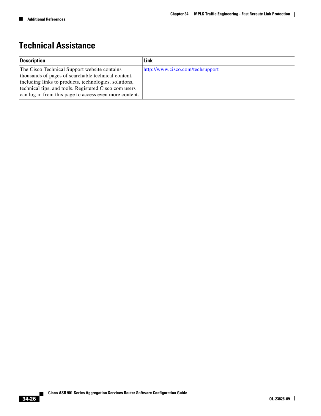 Cisco Systems A9014CFD manual Technical Assistance, 34-26 