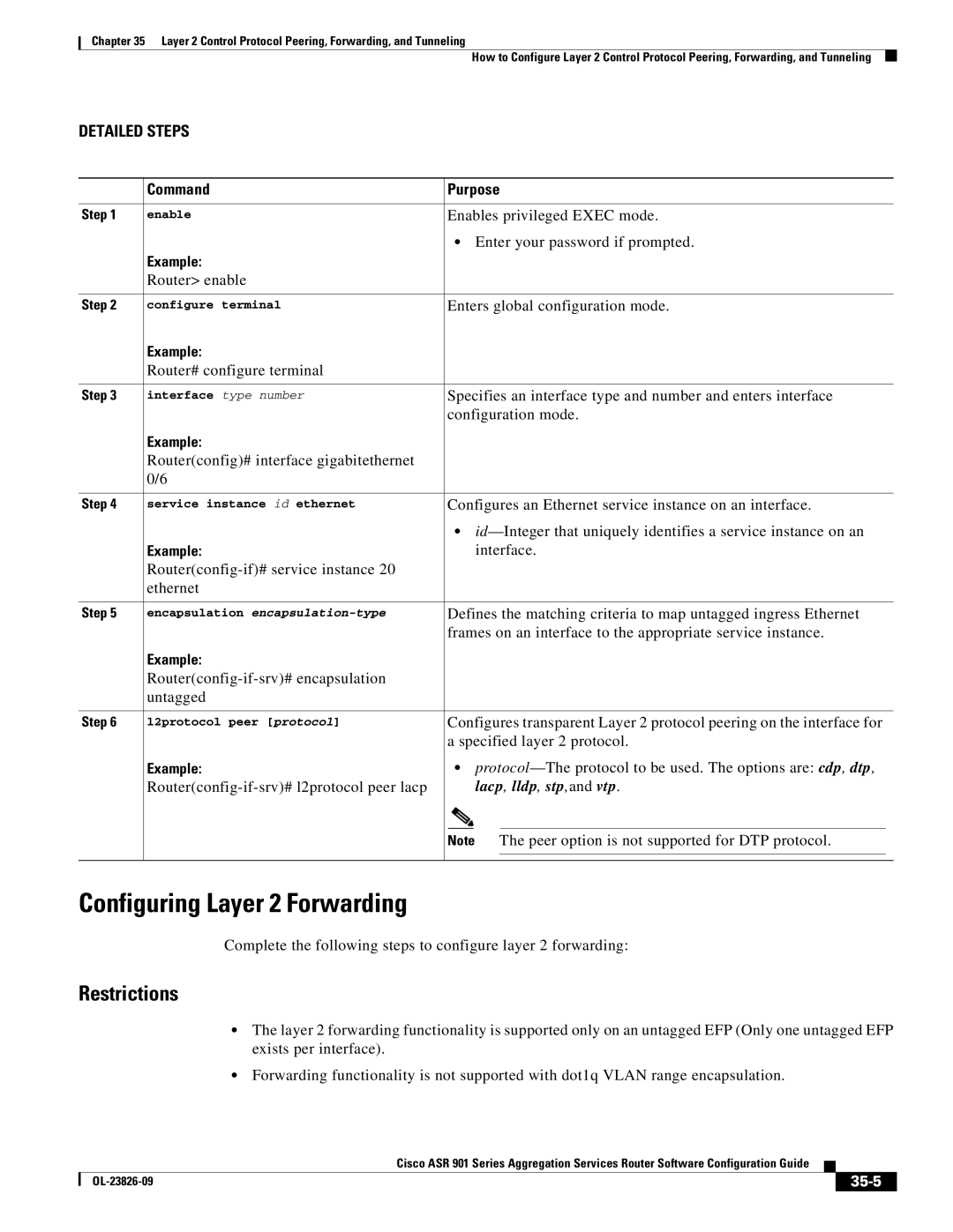 Cisco Systems A9014CFD manual Configuring Layer 2 Forwarding, 35-5 