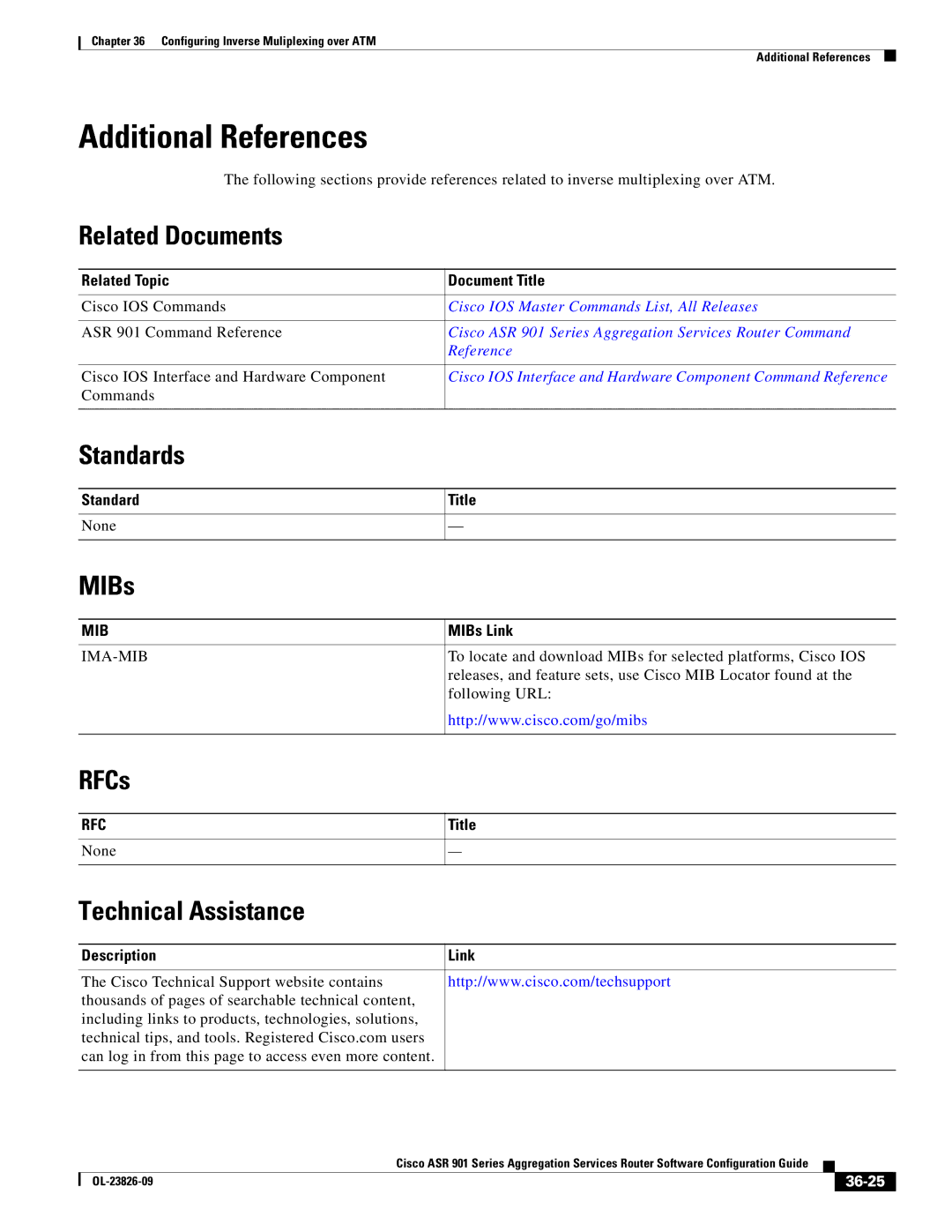 Cisco Systems A9014CFD manual Additional References, 36-25 