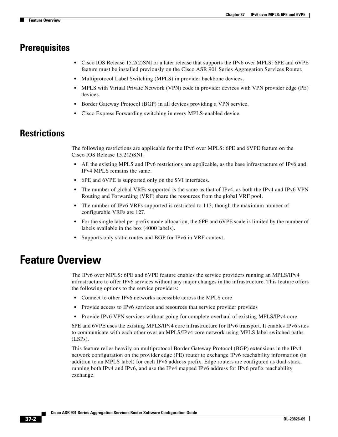 Cisco Systems A9014CFD manual Prerequisites, 37-2 