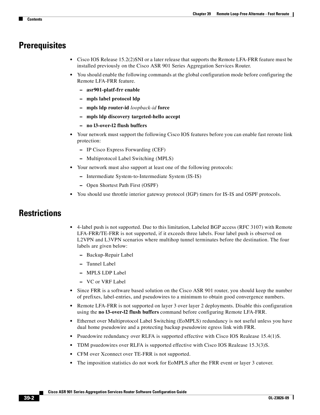 Cisco Systems A9014CFD manual Prerequisites, 39-2 