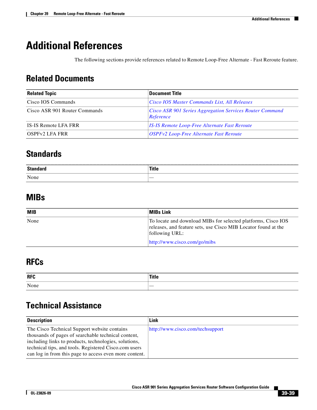 Cisco Systems A9014CFD manual Additional References, 39-39 