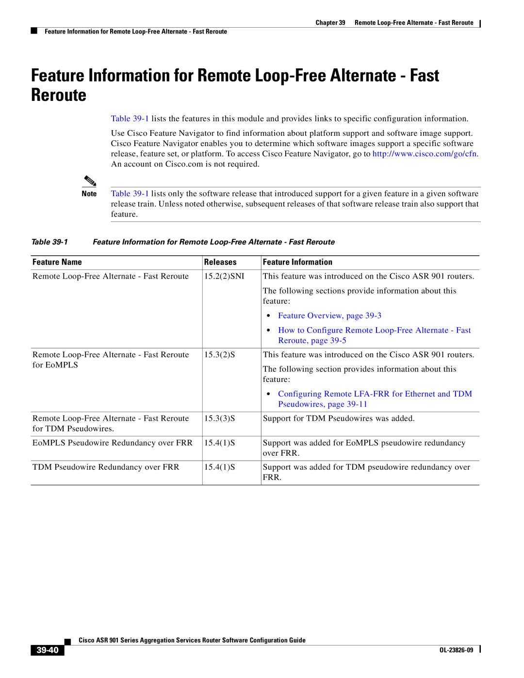 Cisco Systems A9014CFD manual Reroute, 39-40 