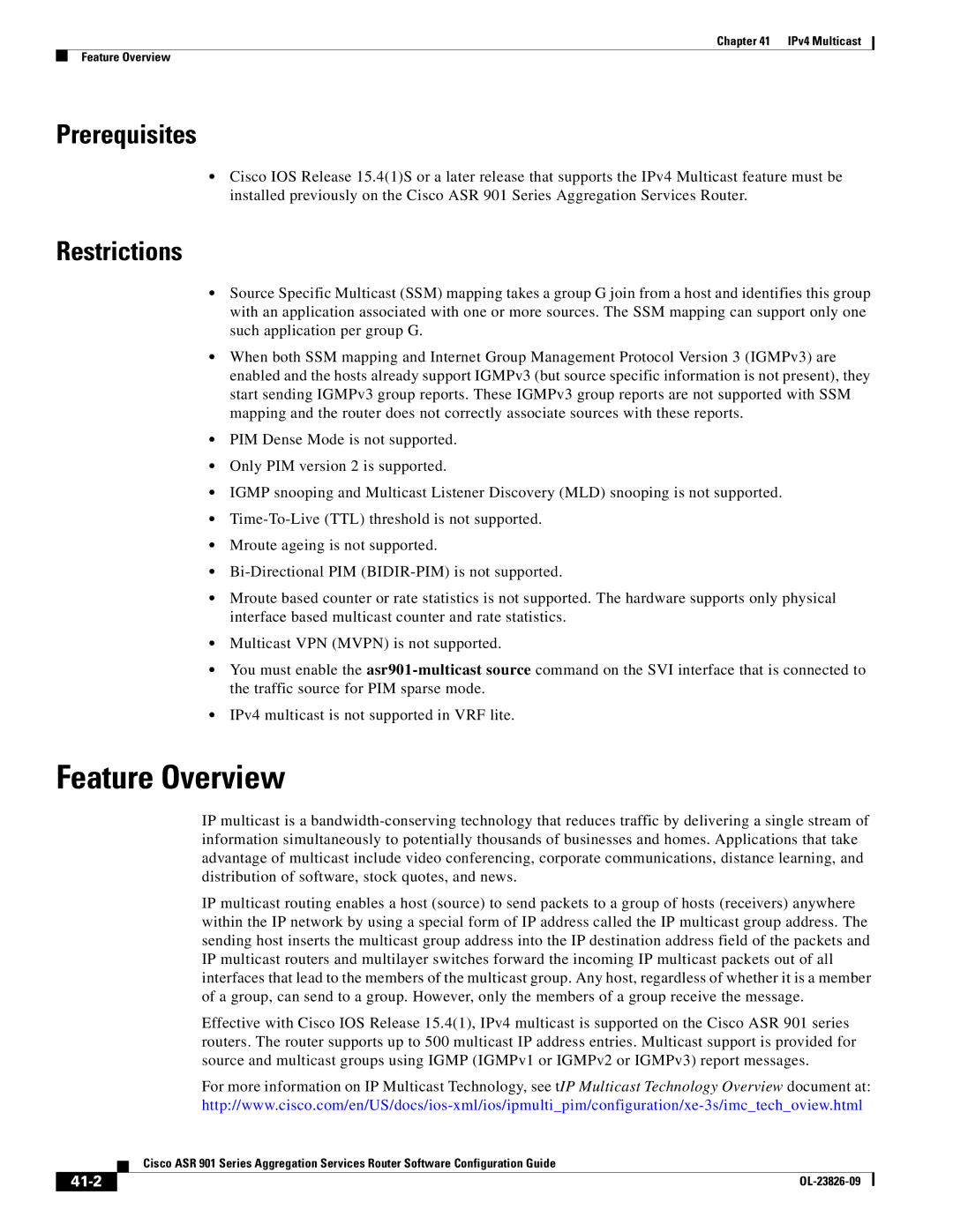 Cisco Systems A9014CFD manual Prerequisites, 41-2 