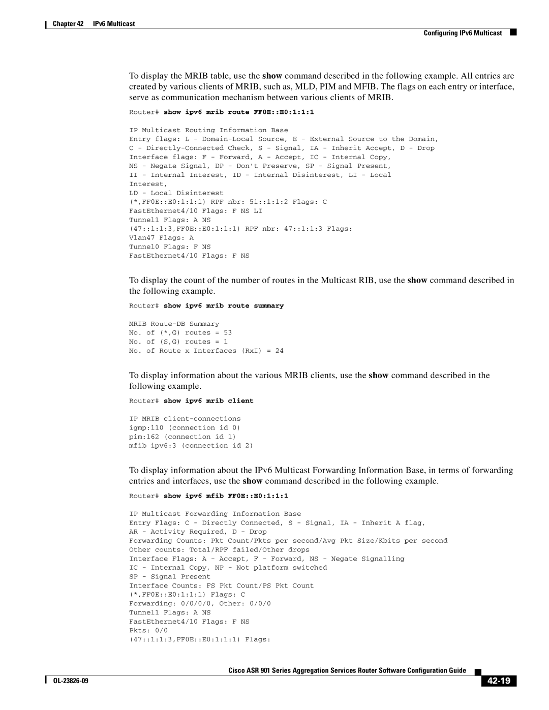 Cisco Systems A9014CFD manual Following example, 42-19 