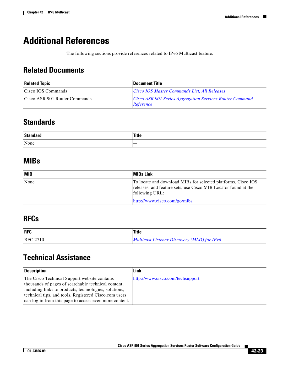 Cisco Systems A9014CFD manual Additional References, 42-23 