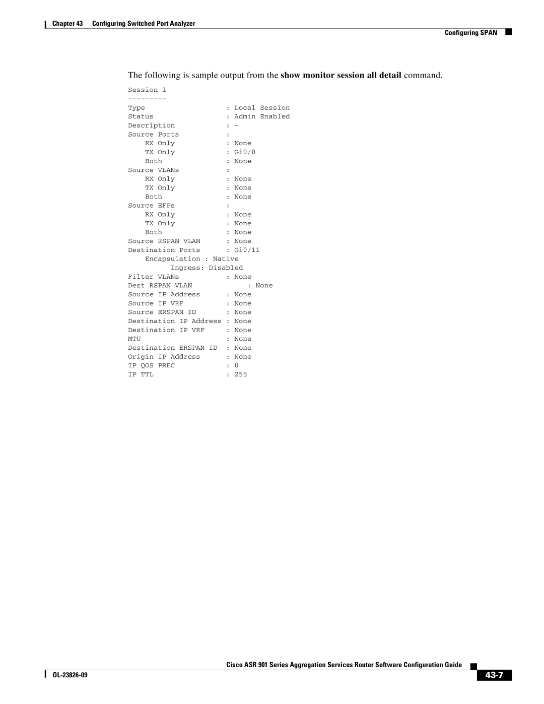 Cisco Systems A9014CFD manual 43-7, Rspan Vlan 