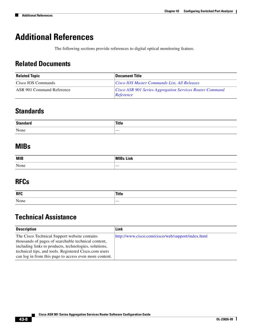 Cisco Systems A9014CFD manual Additional References, 43-8 