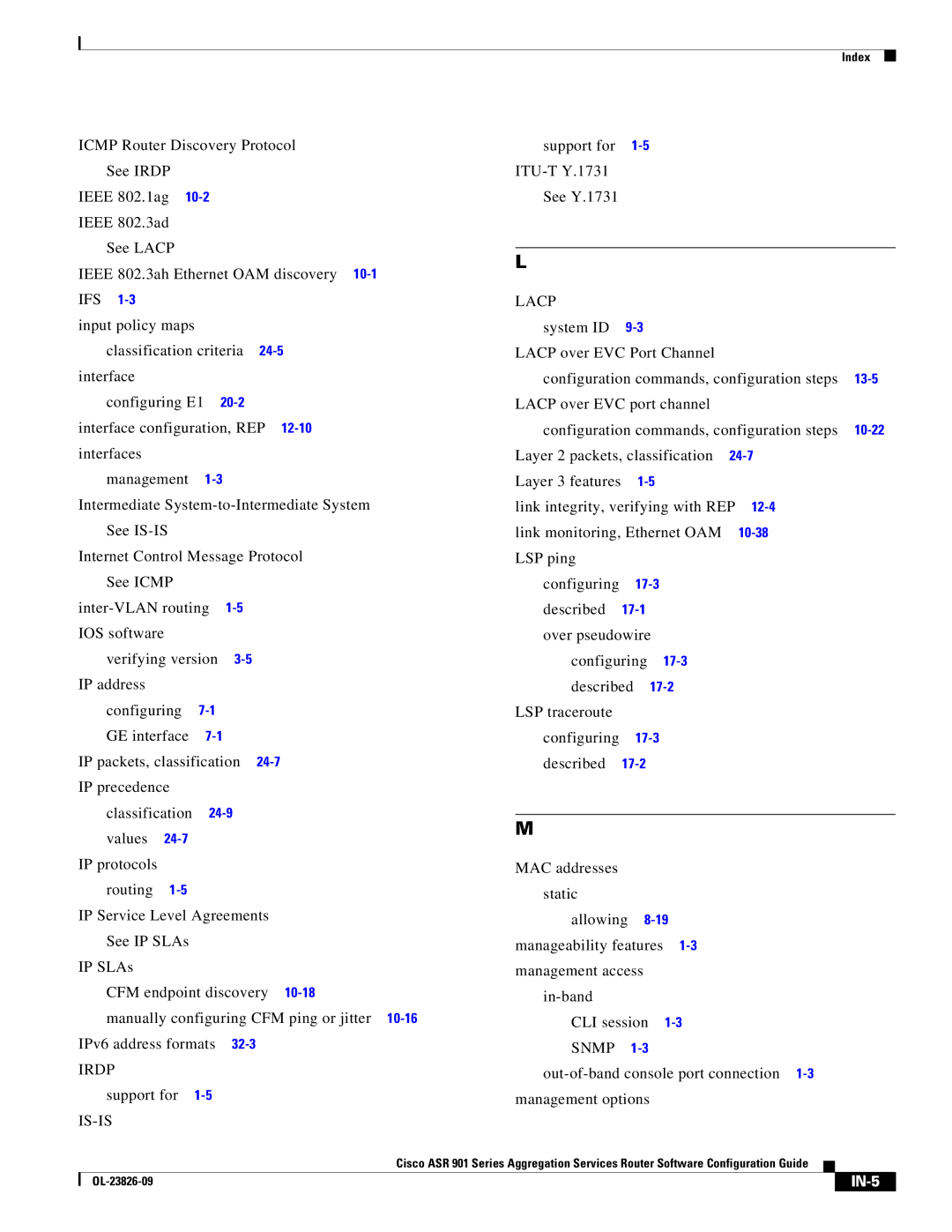 Cisco Systems A9014CFD manual IN-5 