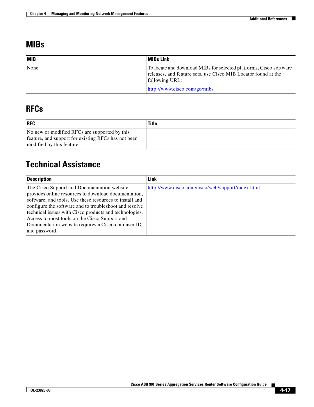 Cisco Systems A9014CFD manual MIBs 