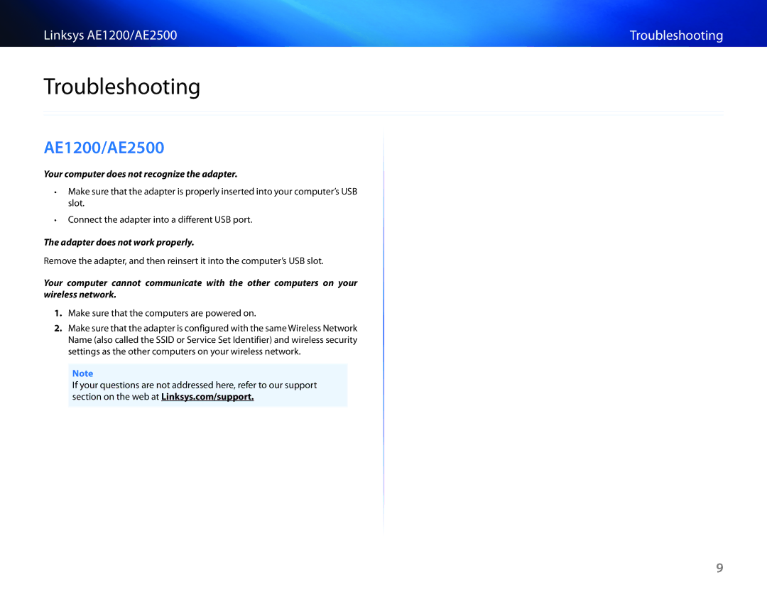 Cisco Systems manual Troubleshooting, AE1200/AE2500 