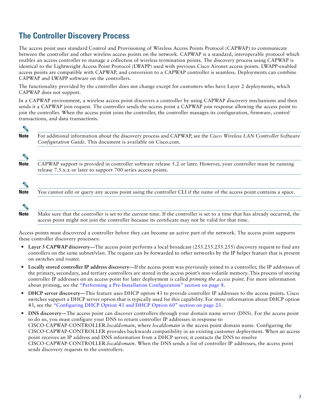 Cisco Systems AIR-CAP702I-x-K9 specifications Controller Discovery Process 