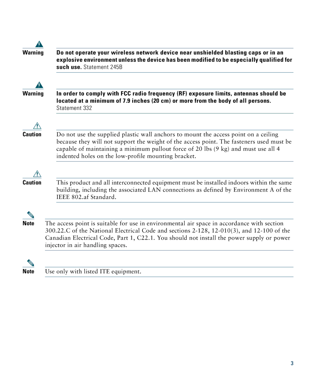 Cisco Systems AIRAP1041NAK9 specifications Such use. Statement 245B 