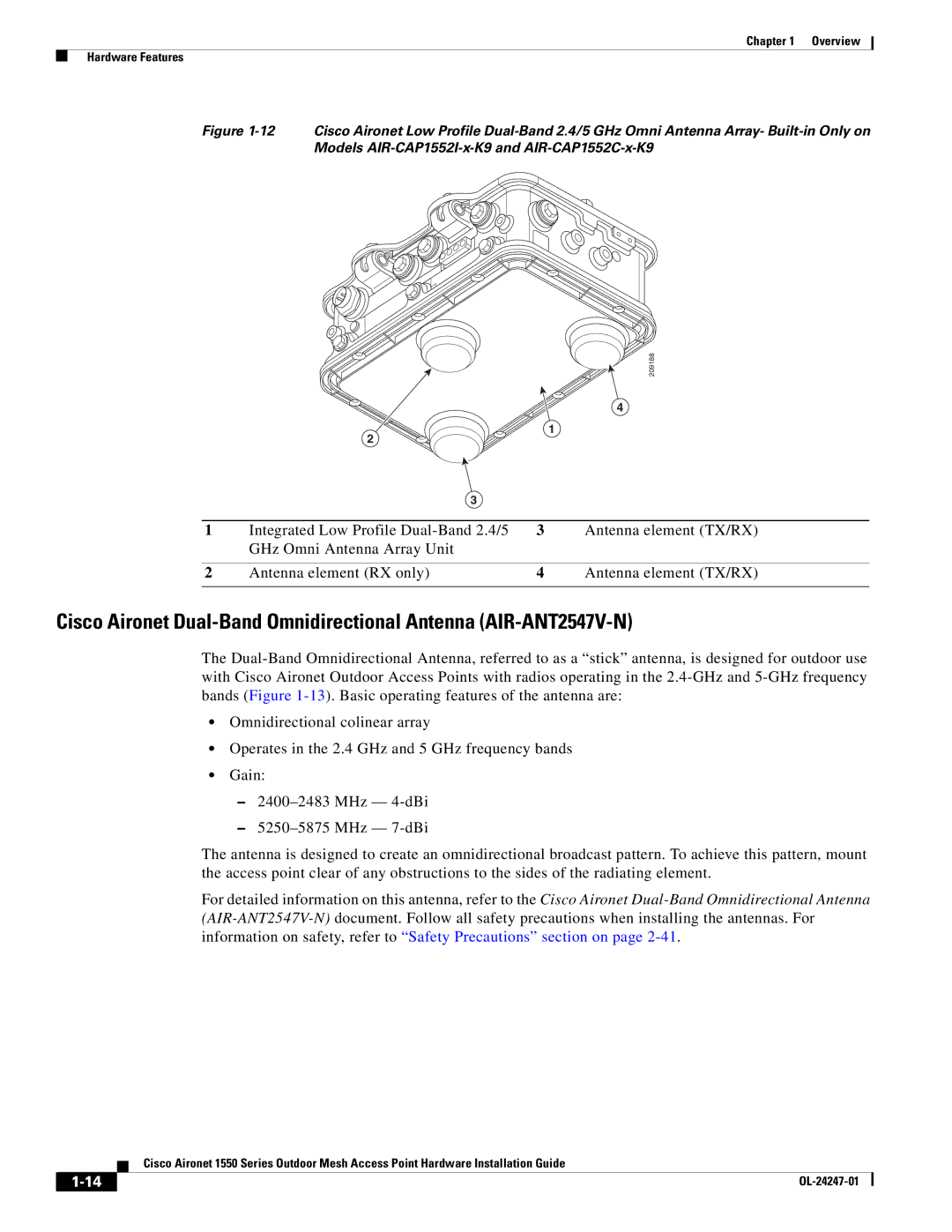 Cisco Systems AIRPWRINJ15002, AIRCAP1552EAK9RF, AIRCAP1552EUAK9 manual 209188 