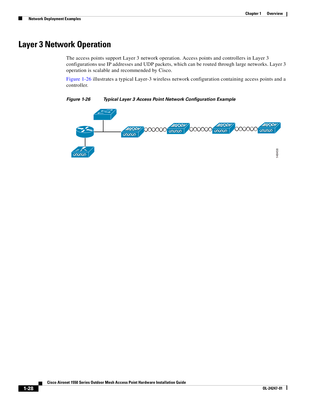 Cisco Systems AIRCAP1552EUAK9, AIRCAP1552EAK9RF, AIRPWRINJ15002 manual Layer 3 Network Operation 