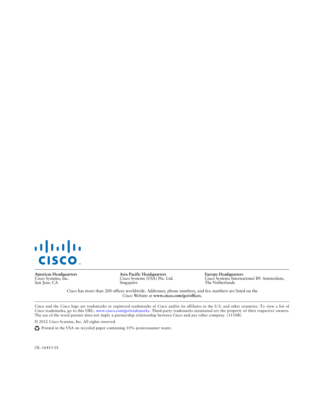 Cisco Systems AIRSAP1602IAK95, AIRCAP1602IAK9, AIRCAP1602EAK9, AIRSAP1602ITK9, AIRSAP1602EAK9 specifications Cisco Systems, Inc 