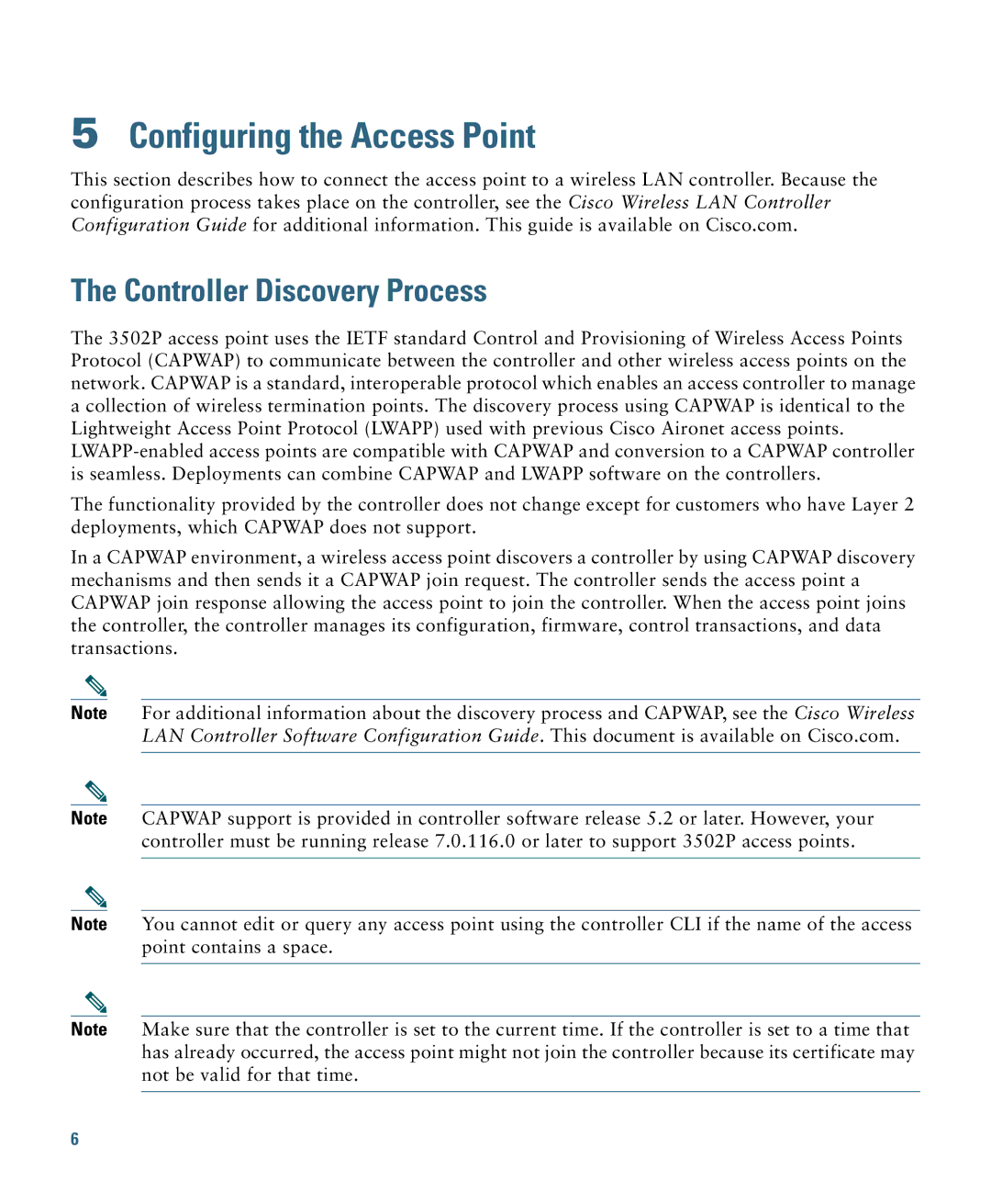 Cisco Systems AIRCAP3502EAK9 specifications Configuring the Access Point, Controller Discovery Process 