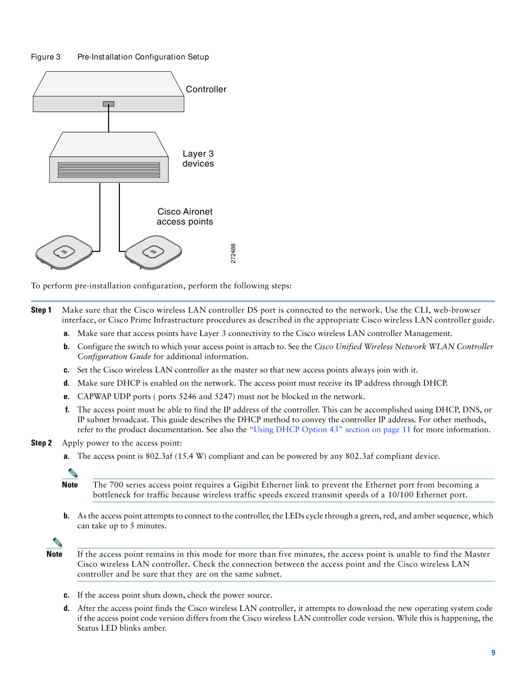 Cisco Systems AIRCAP702IAK9 specifications Controller Layer 3 devices Cisco Aironet access points 