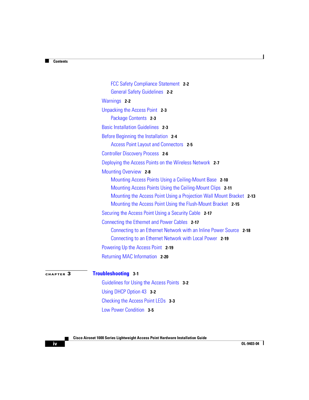 Cisco Systems AIRONET 1000 manual Troubleshooting 