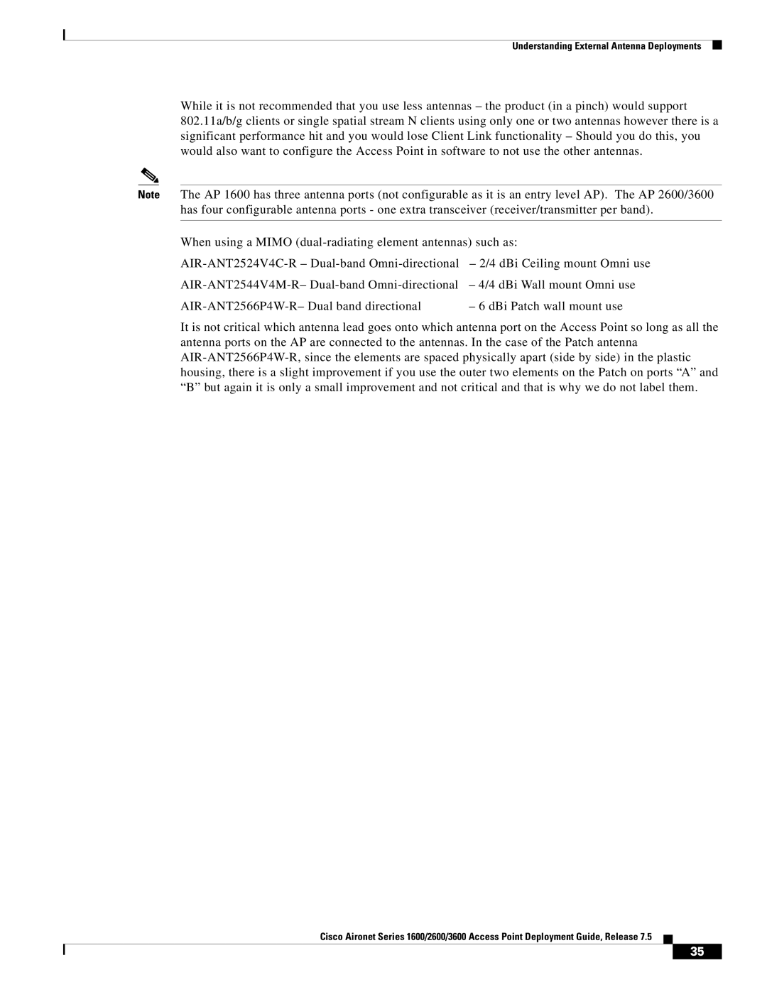 Cisco Systems AIRRM3000ACAK9 manual Understanding External Antenna Deployments 