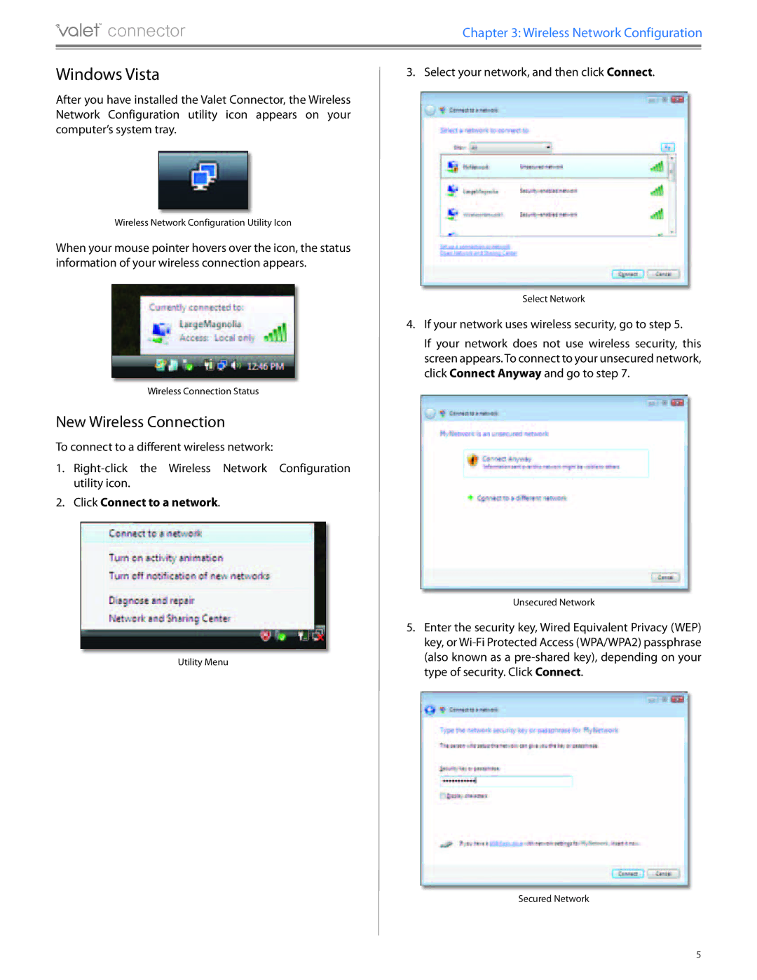 Cisco Systems AM10 manual Windows Vista, Click Connect to a network 