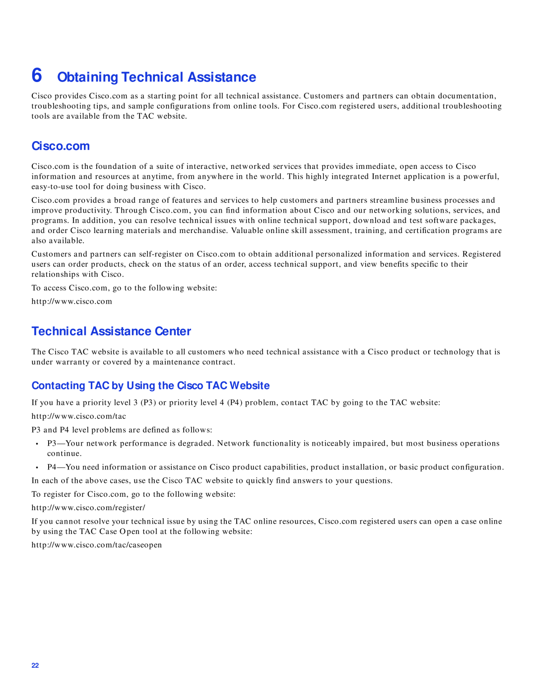 Cisco Systems AS5300 quick start Obtaining Technical Assistance, Cisco.com, Technical Assistance Center 