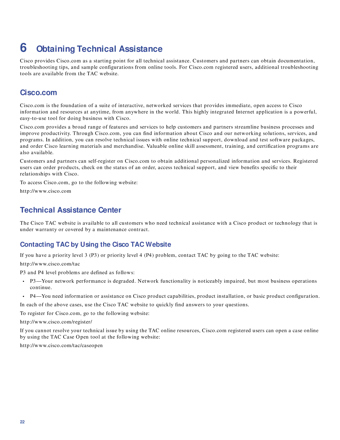 Cisco Systems AS5300 quick start Obtaining Technical Assistance, Cisco.com, Technical Assistance Center 