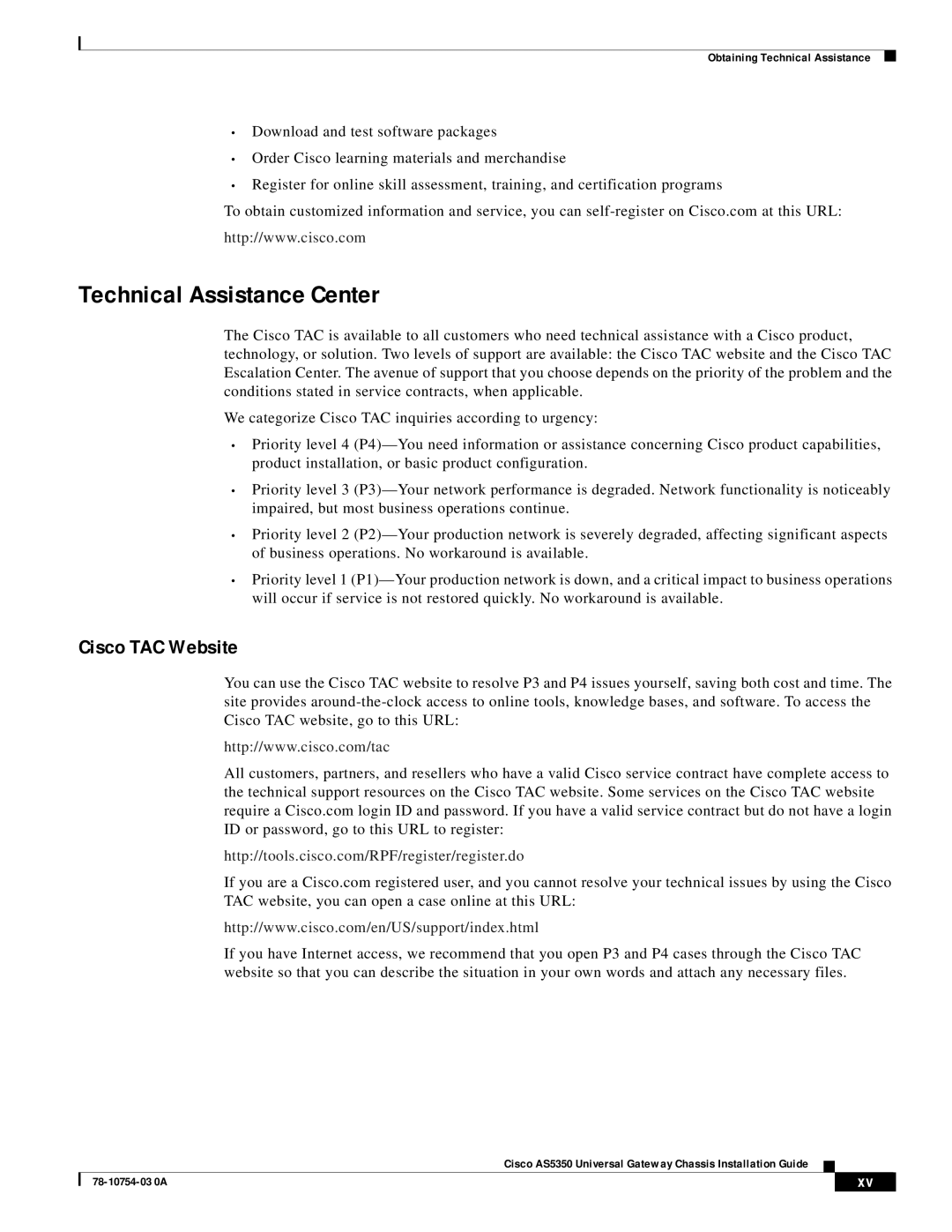 Cisco Systems AS5350 manual Technical Assistance Center, Cisco TAC Website 