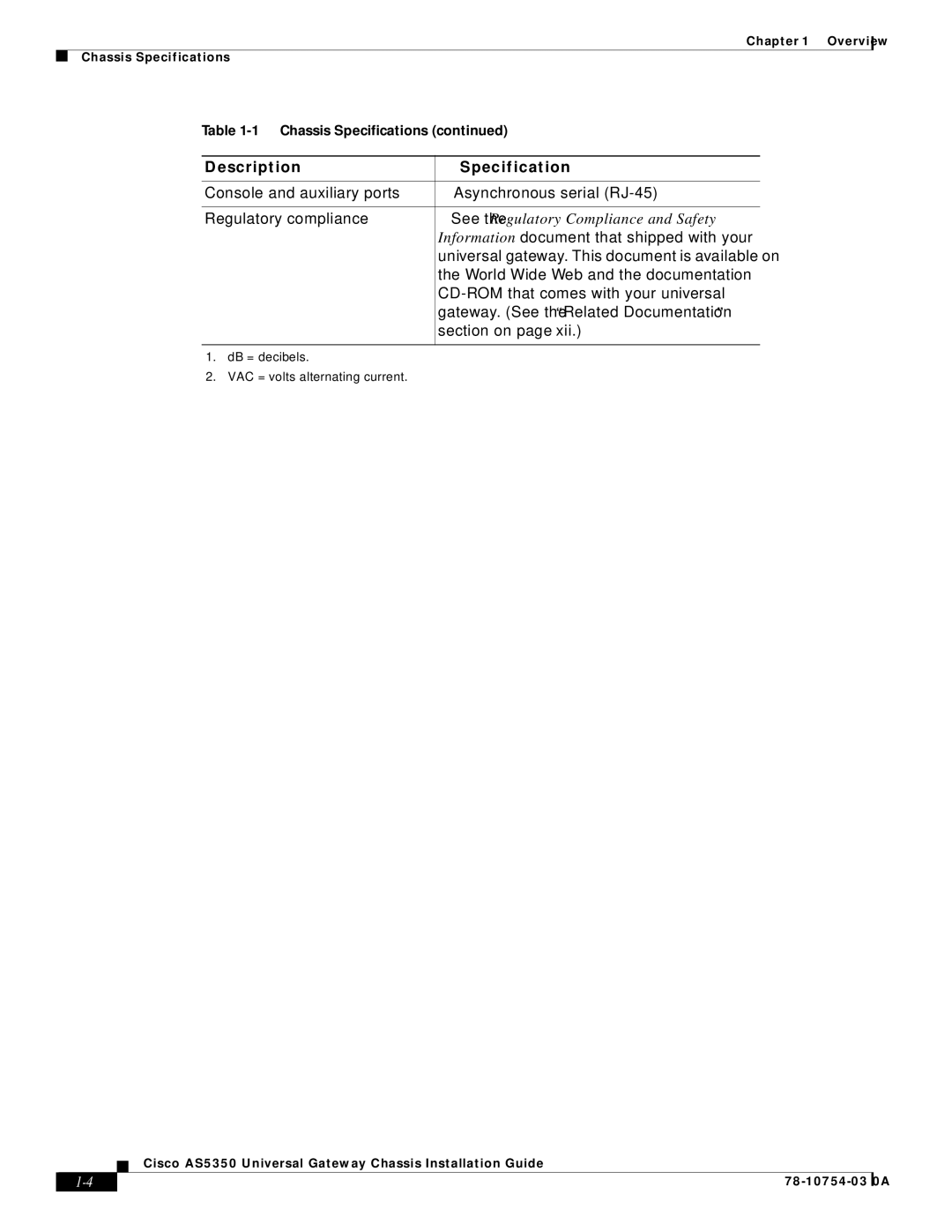 Cisco Systems AS5350 manual See the Regulatory Compliance and Safety 