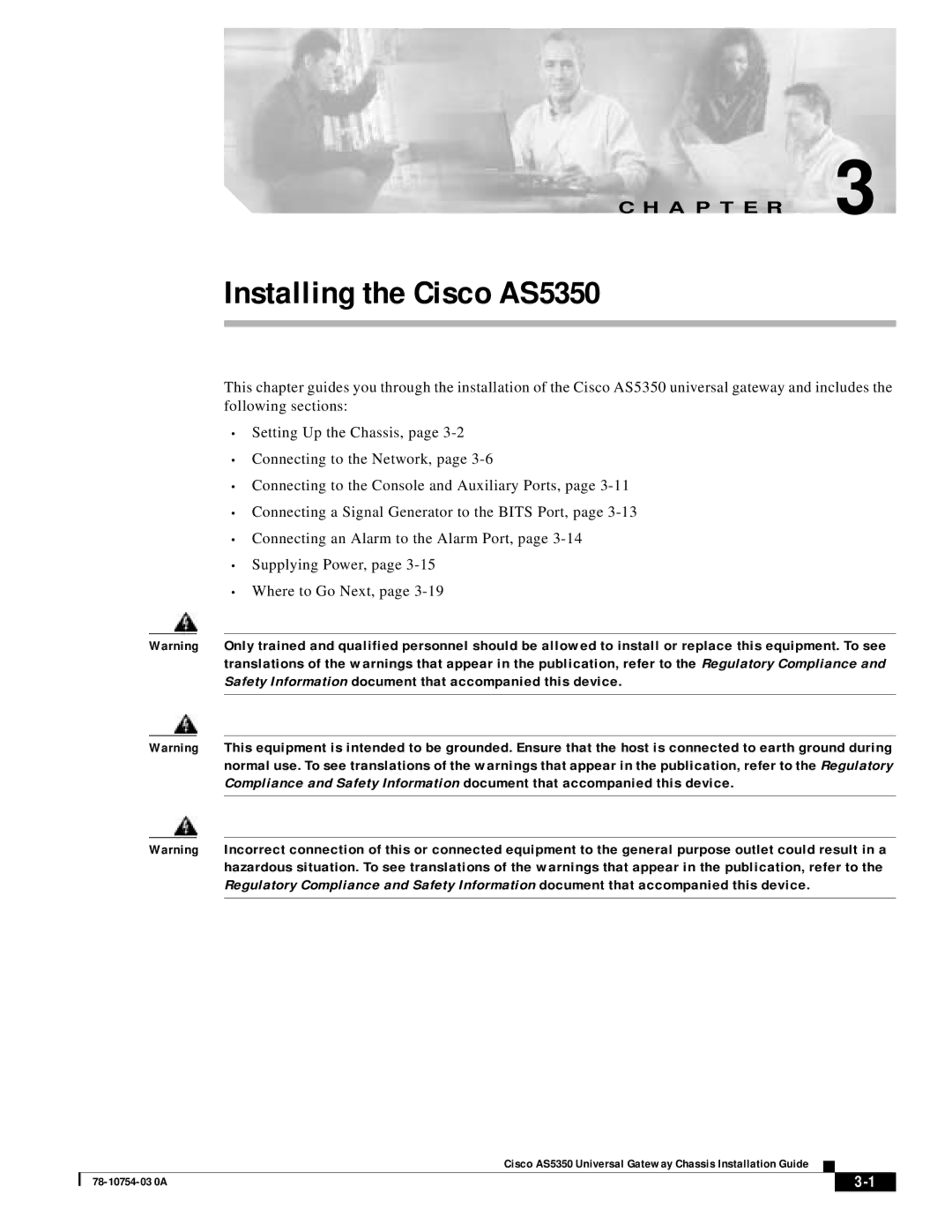 Cisco Systems manual Installing the Cisco AS5350 