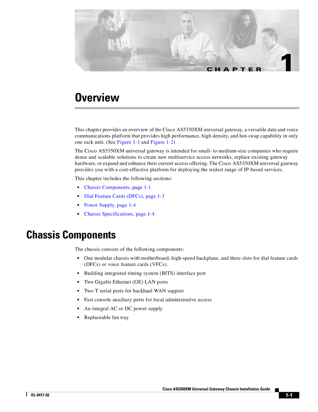 Cisco Systems AS5350XM manual Overview, Chassis Components 