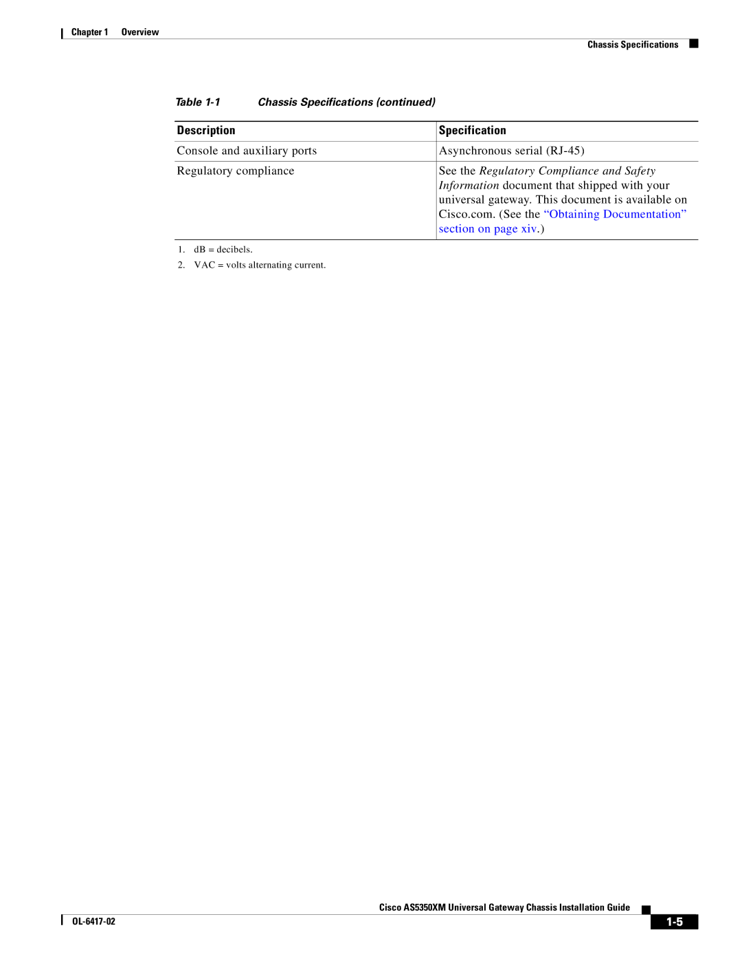 Cisco Systems AS5350XM manual See the Regulatory Compliance and Safety 