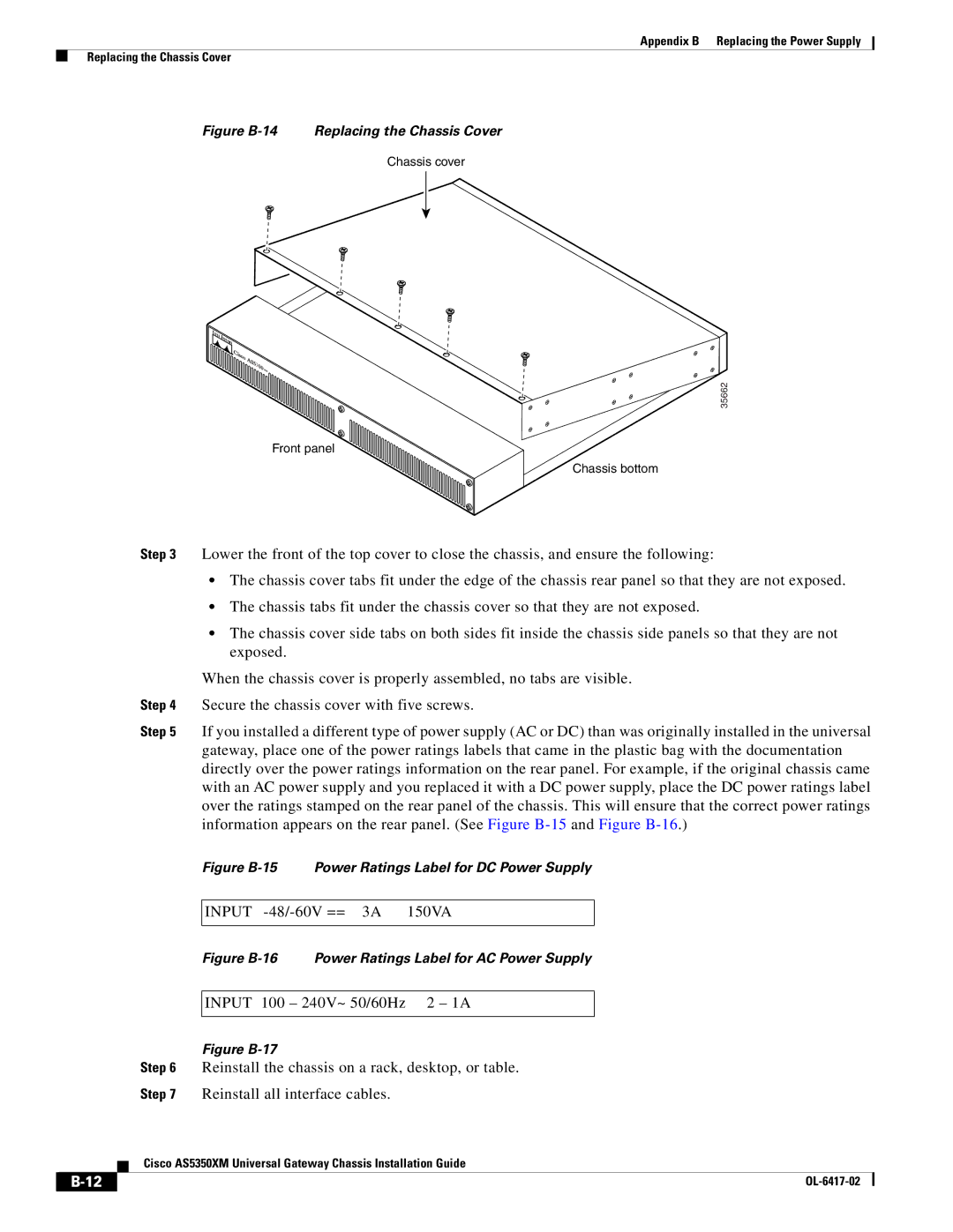 Cisco Systems AS5350XM manual Secure the chassis cover with five screws 