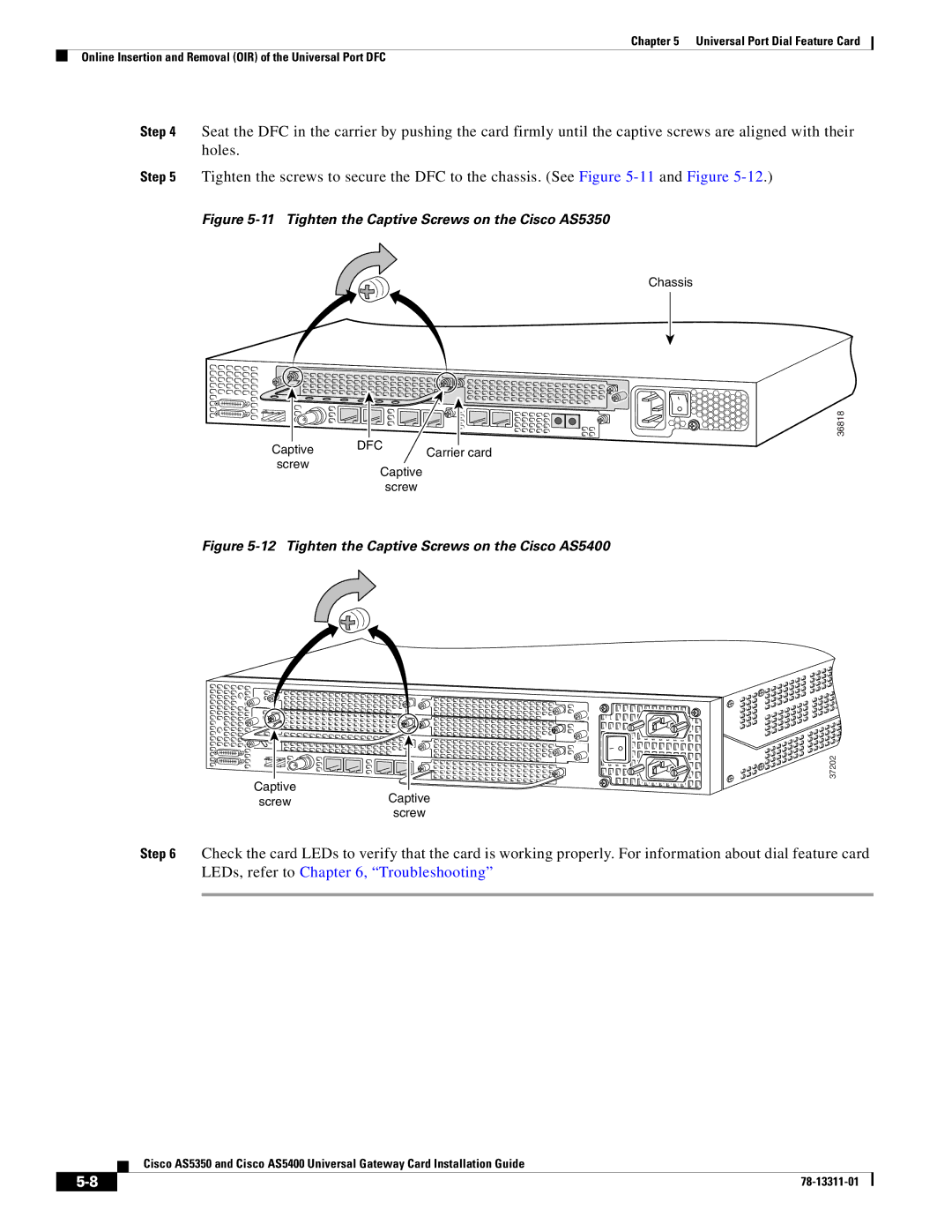 Cisco Systems AS5400, AS5350 manual 36818 