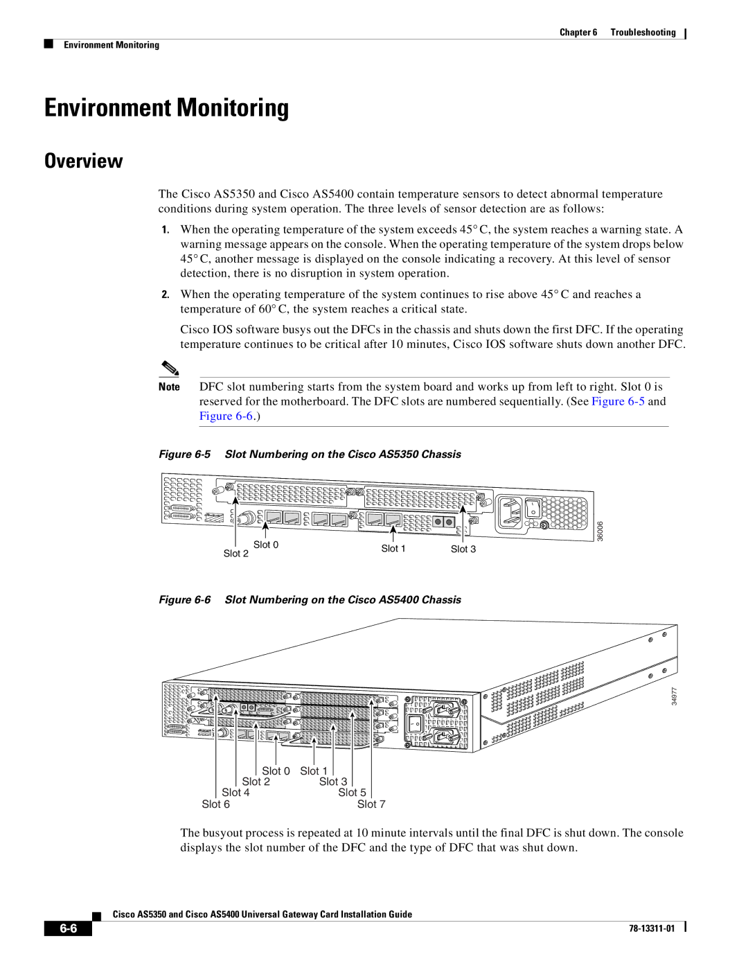 Cisco Systems AS5400, AS5350 manual Environment Monitoring, Overview 